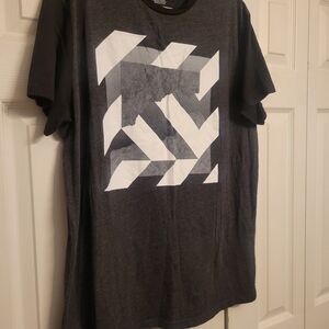 American Eagle Outfitters Charcoal and White Graphic Tee